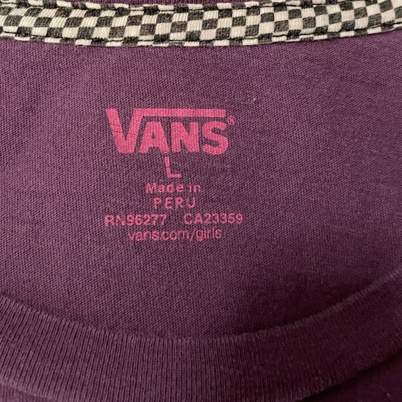 Vans Purple Short Sleeved T-shirt, Size L - Picture 3 of 4